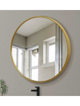 Ogledalo alu-ram, fi 80, gold- CL7